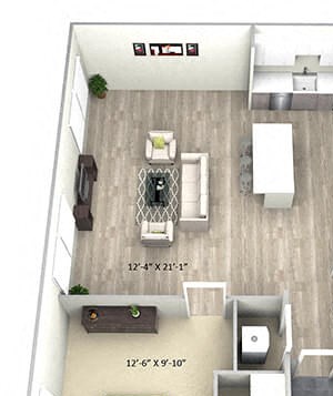 1 Bed 1 Bath TruaE Floor Plan 1 Bed 1 Bath TruaE Floor Plan at 735 Truman, Hyde Park, MA, 02136